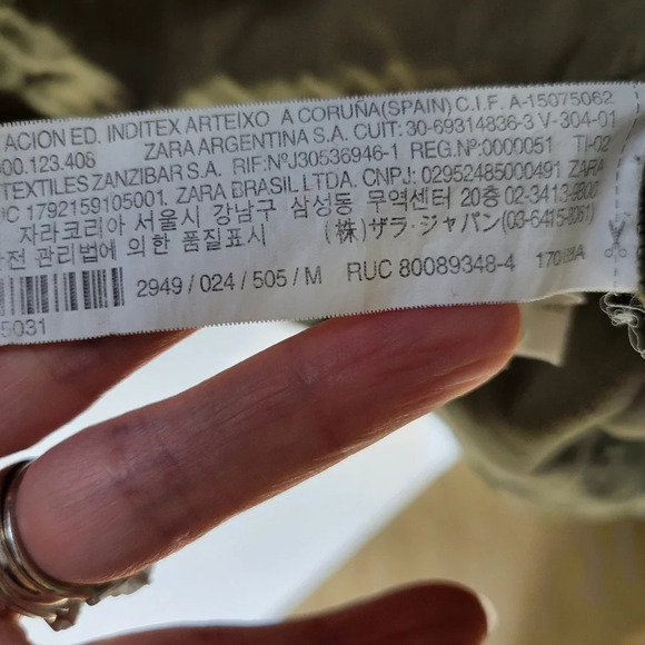 ❤️ 3 for $35 Zara 1/4 zip up mock  neck lightweight utility jacket Anorak Medium - Picture 7 of 8